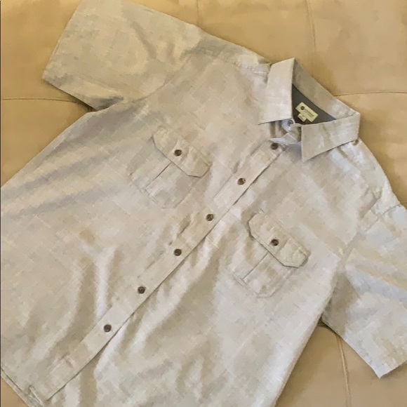 NWOT short sleeve button down light brown shirt XL - Picture 3 of 3